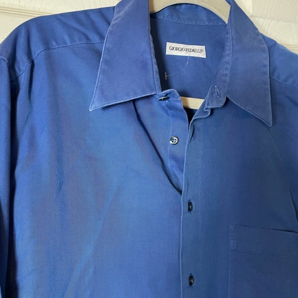 Giorgio Redaelli 43/17 button down shirt blue euc - Picture 3 of 7